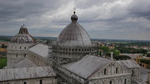 Cathedral in Pisa seen from Tower. Stock-Footage 76445613