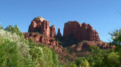 Cathedral Rock 04 Stock Footage 754992