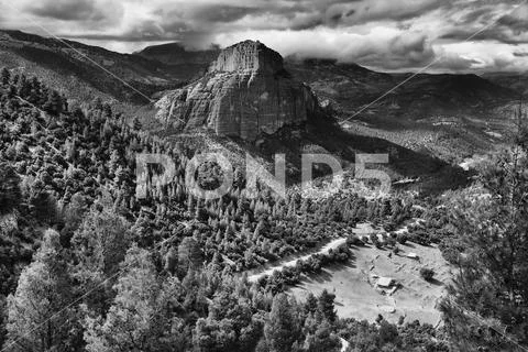 Cathedral Rock Mountain in Morocco Stock Photos