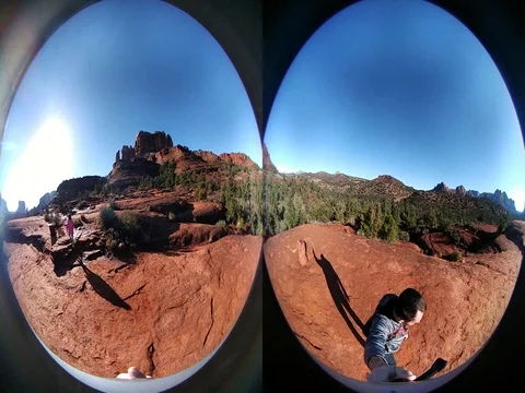 Cathedral Rock Panorama Stock Footage 71162826