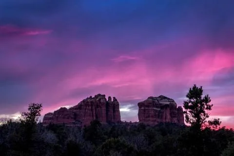 Cathedral Rock Sunset Foto stock