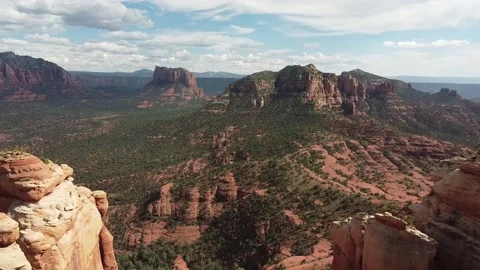 Cathedral Rock Vortex Vast Landscape, Sedona Arizona | 4K Nature Drone Footage 動画素材 190775350
