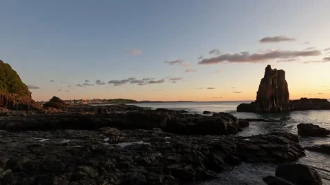 Cathedral rocks - Kiama Stock Footage 220338920