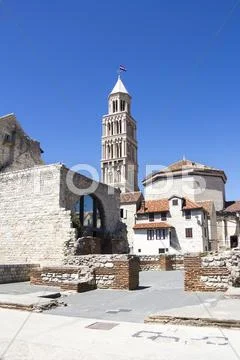 Cathedral of Saint Domnius and Diocletian Palace in Split Croatia Stock Photos