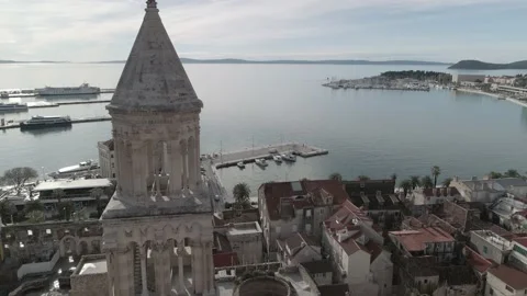 Cathedral of Saint Domnius Low Angle - Forward Video stock 144387099
