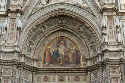 Cathedral of Saint Mary of the Flower, called Santa Maria del Fiore in Florence Stock Photos