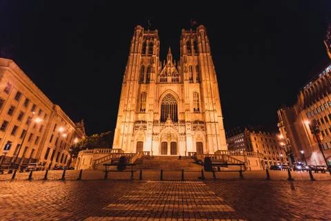 Cathedral of Saint Michael in Brussels Foto stock