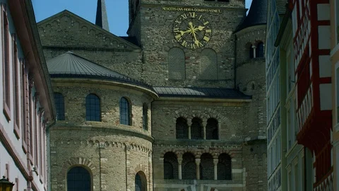 Cathedral of Saint Peter in Trier, close up Stock Footage 105822250
