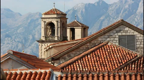 Cathedral of Saint Tryphon, roofs Vídeo Stock 32914686