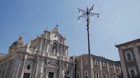 Cathedral of Sant'Agata in Catania. Vídeos de archivo 98204425