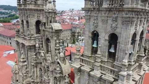 Cathedral in Santiago de Compostela Stock Footage 341084361