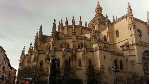 The Cathedral of Segovia Stock Footage 86108934
