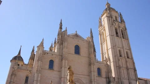 Cathedral of Segovia, Spain Stock Footage 196186060
