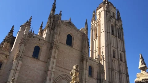 Cathedral of Segovia, Spain Stock Footage 196216396