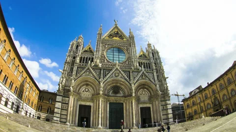 Cathedral of Siena time lapse Vídeos de archivo 32140761