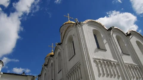 Cathedral on sky Stock Footage 54619130