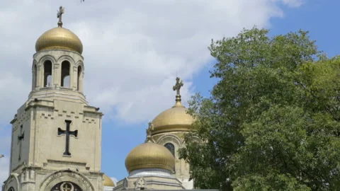 Cathedral in Sofia, Bulgaria. Video stock 96354624