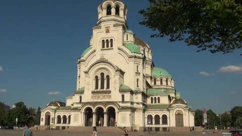 CATHEDRAL IN SOFIA 스톡 동영상 128255758