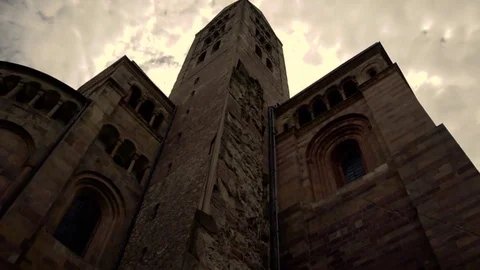 Cathedral of Speyer's backside Stock Footage 76046093