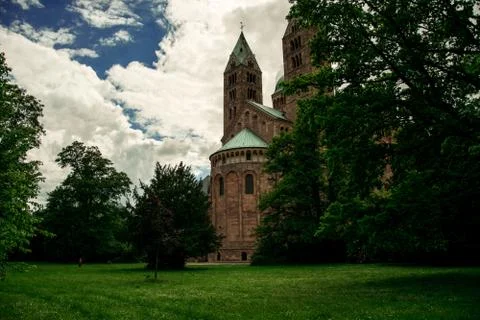 Cathedral of Speyer's backside Stock Photos