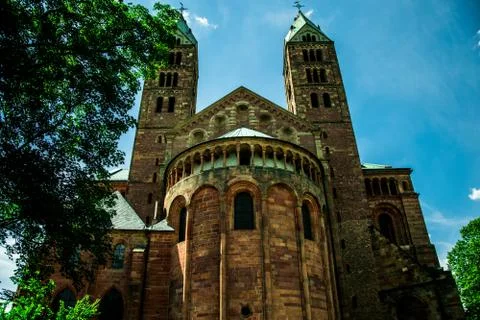 Cathedral of Speyer's backside Stock Photos