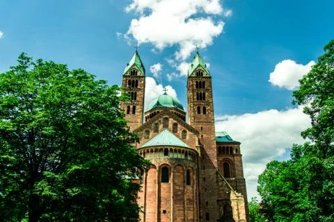 Cathedral of Speyer's backside Stock Photos