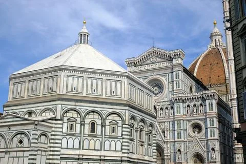 Cathedral square in Florence. Stock Photos