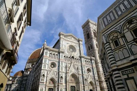 Cathedral square in Florence. Stock Photos