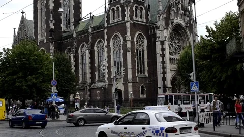 The Cathedral square in Lviv Stock Footage 73603608