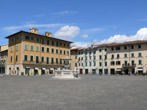The Cathedral Square in Prato Stock-Fotos