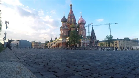 Cathedral on the square on a summer day 스톡 동영상 82367054