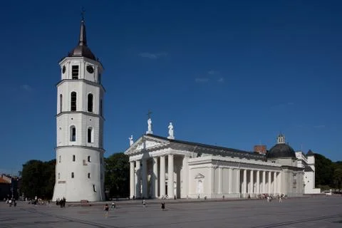 Cathedral square in Vilnius, Lithuania Stock Photos
