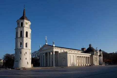 Cathedral square in Vilnius Stock Photos
