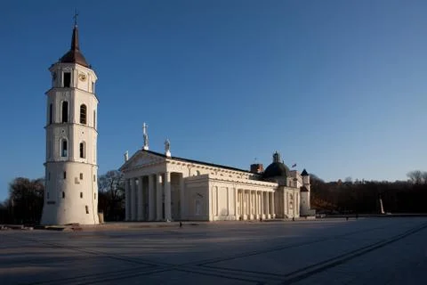 Cathedral square in Vilnius Stock Photos