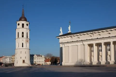 Cathedral square in Vilnius Stock Photos