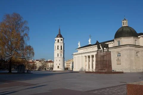 Cathedral square in Vilnius Stock Photos