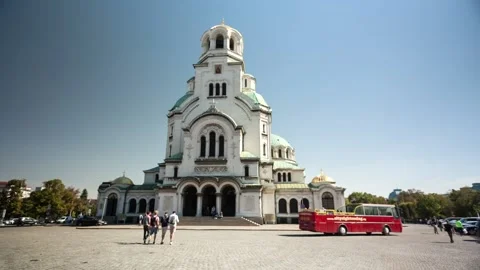 Cathedral St. Aleksander Nevski, Sofia, Bulgaria Video stock 151051065