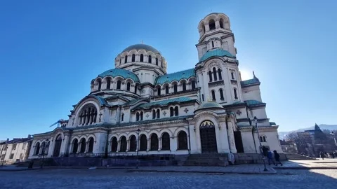 Cathedral of St. Alexander Nevsky, Sofia, Bulgaria 스톡 동영상 325999639