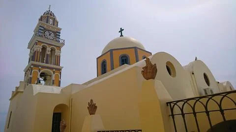 Cathedral of St. John the Baptist under a cloudy sky Stock Photos