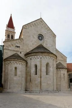 Cathedral of St. Lawrence (Katedrala Sv. Lovre), a Roman Catholic triple-nave Stock Photos