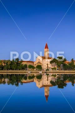 The Cathedral of St. Lawrence, Trogir, Dalmatian Coast, Croatia, Europe Stock Photos