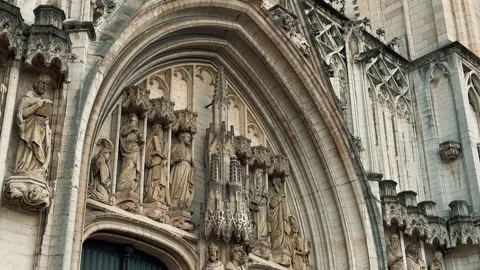 Cathedral of St. Michael and St. Gudula 3 Stock Footage 325966825