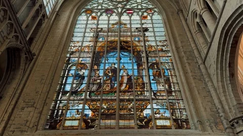 Cathedral of St. Michael and St. Gudula 11 Stock Footage 325966875