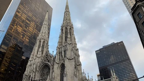 The Cathedral of St. Patrick in Manhattan, New York City Stock Footage 121584598