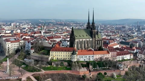 Cathedral of St. Peter and Paul in Brno, Czechia Stock Footage 271661117