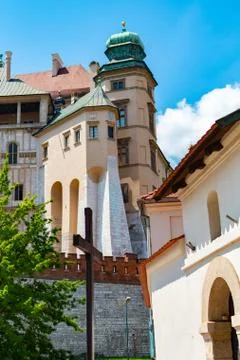 Cathedral of St Stanislaw and St Vaclav and royal castle on the Wawel Hill Stock Photos