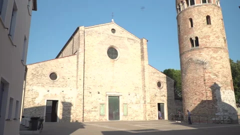 The Cathedral of St. Stephen - Caorle, Veneto, Northern Italy Stock Footage 131742103