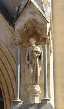 Cathedral Statue 库存照片