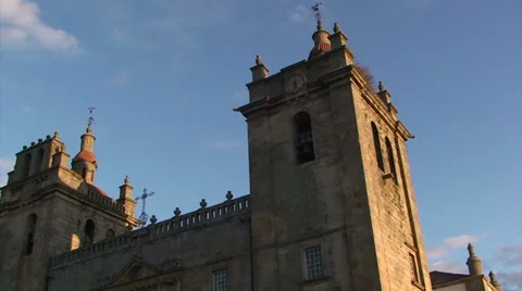 Cathedral at sunset - low angle Stock Footage 37557216