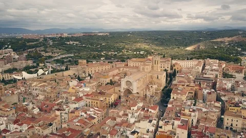 Cathedral of Tarragona Stock Footage 97519109